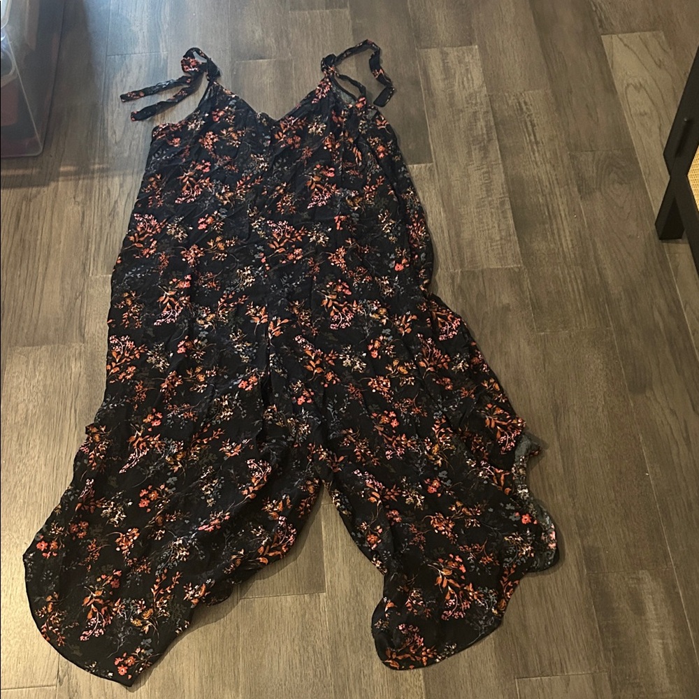 1. State Black Floral Jumpsuit